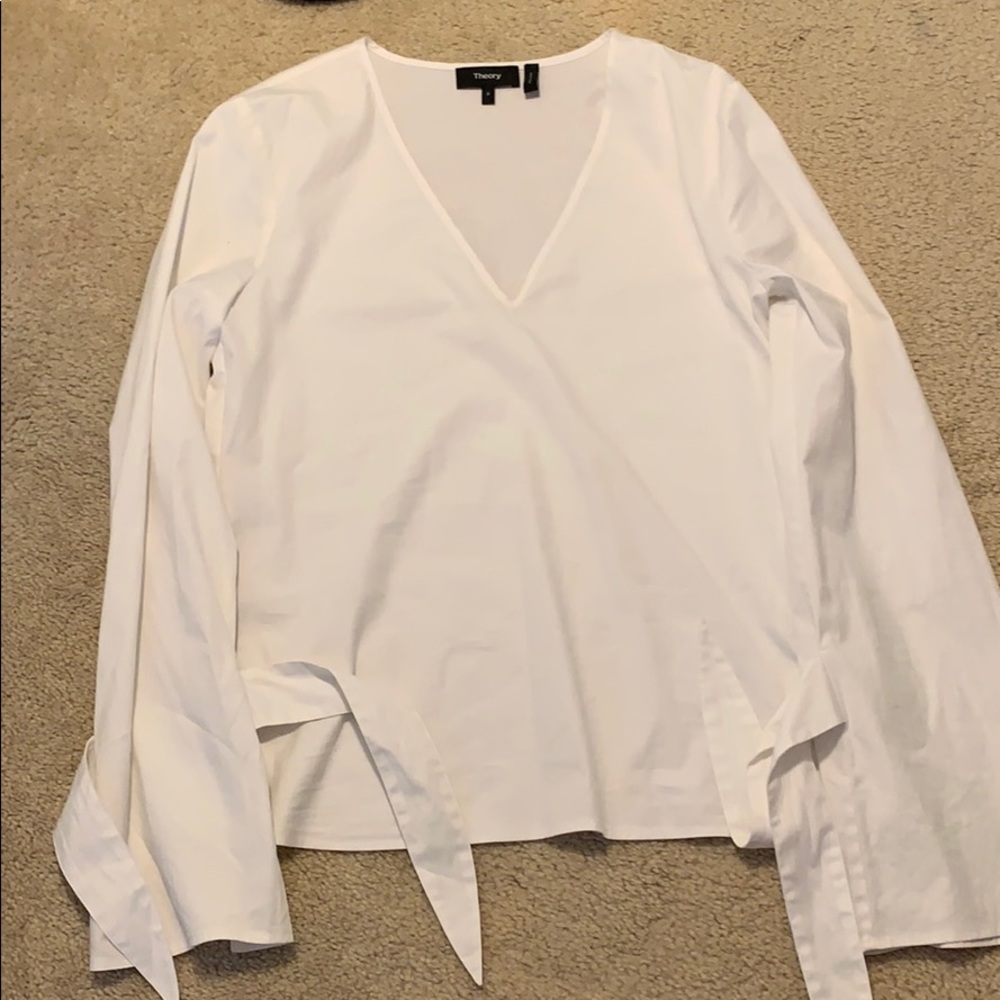 Theory white long sleeve